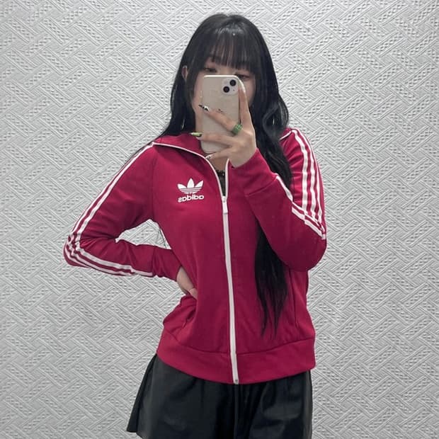 아디다스 유로파 Y2K 00's 레드핑크 져지 집업 95 C08847