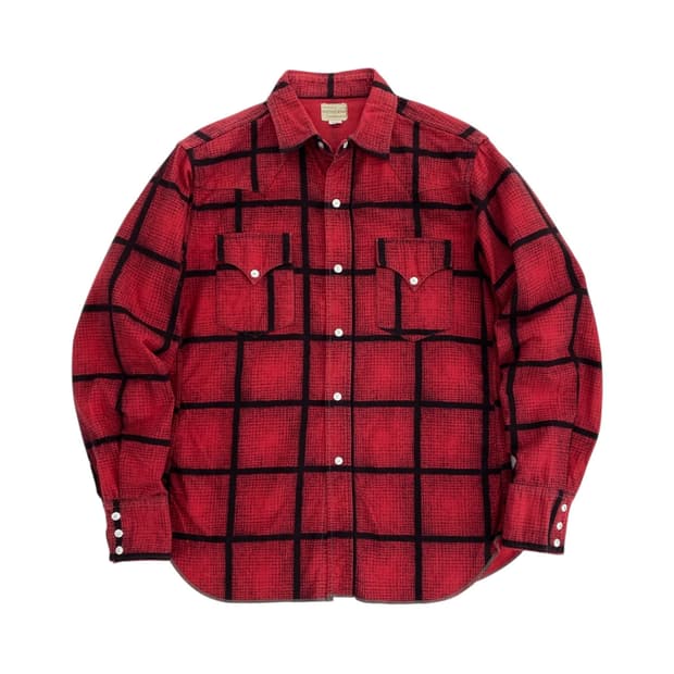 웨어하우스 플란넬 웨스턴 셔츠