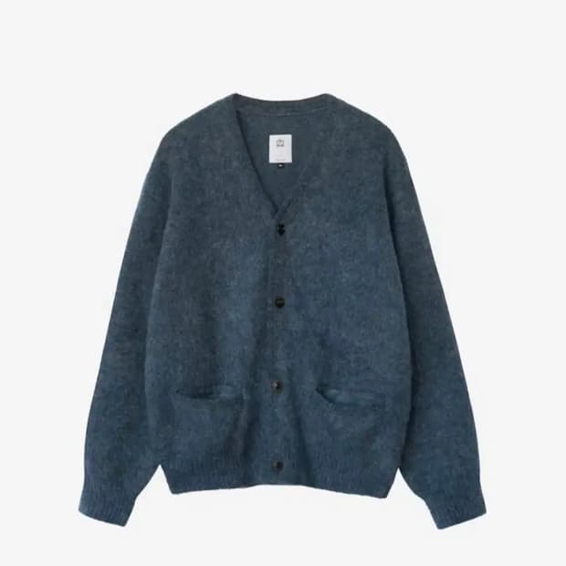 폴리테루 모헤어 가디건 블루 4