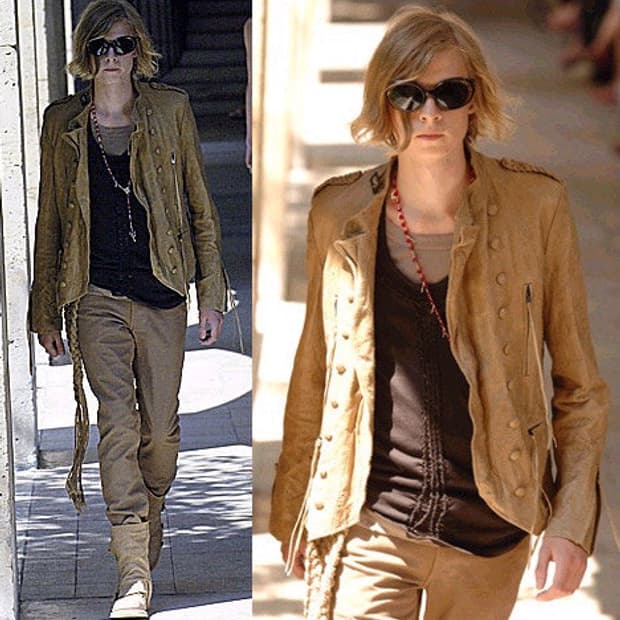 넘버나인 07SS 크라잉하트 페인 데님 팬츠