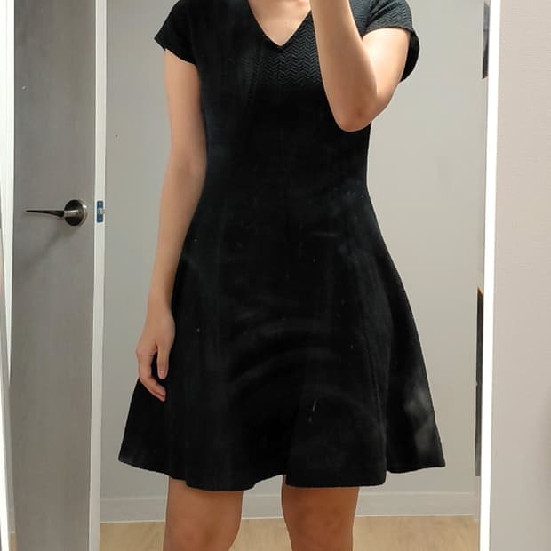 빈티지 블랙 슬림 원피스