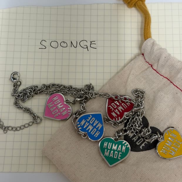 휴먼메이드 하트파이브 목걸이