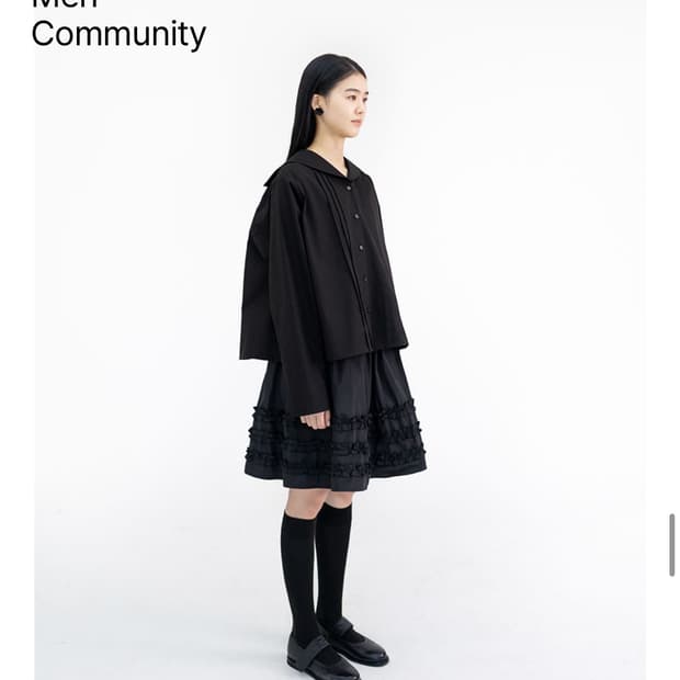 유노이아 sailor collar blouse