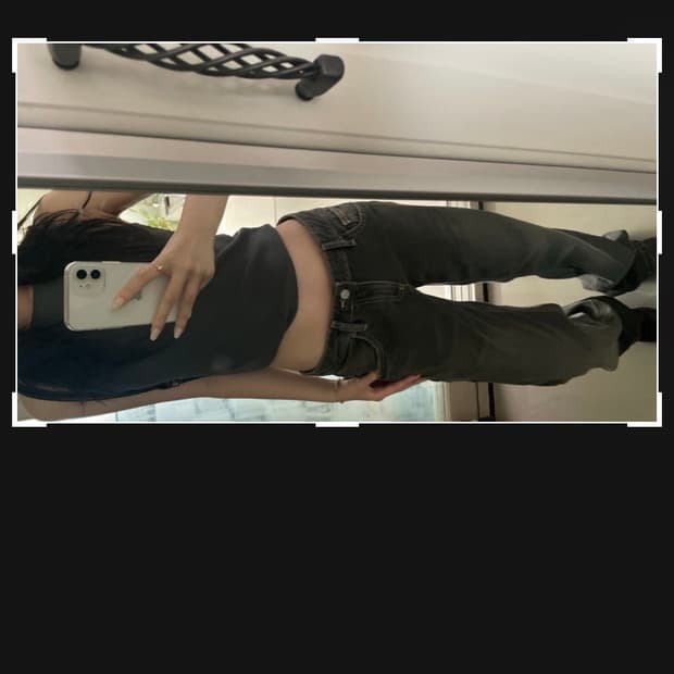 ZARA JEANS TRF WIDE LEG 로우라이즈 34