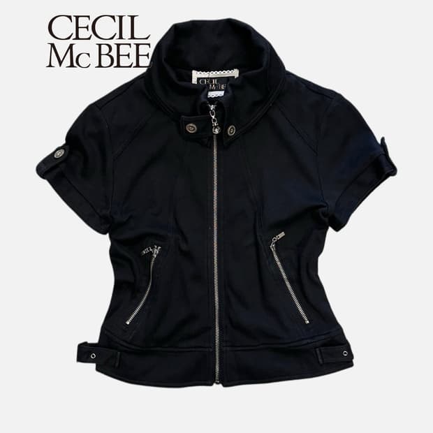 CECIL MCBEE crop sweat jacket