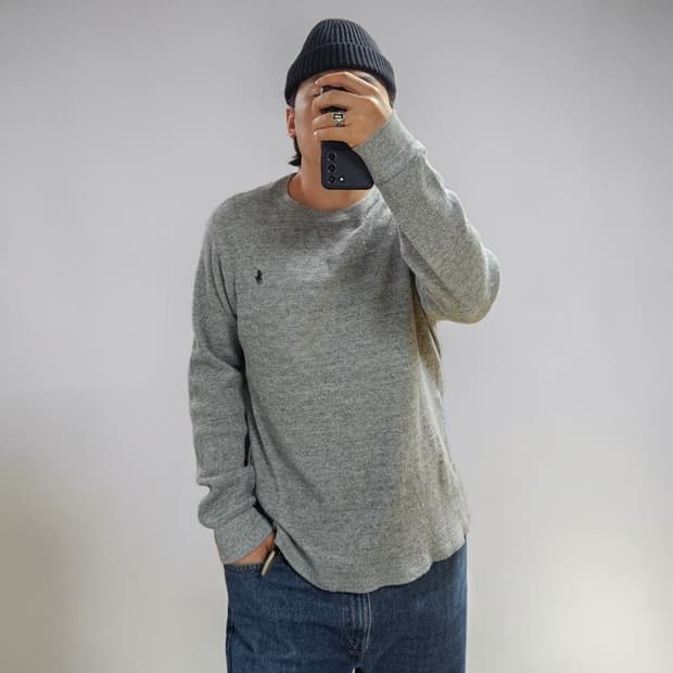 폴로 랄프로렌 와플 긴팔티 M0396