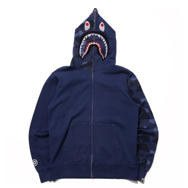급처) 베이프 반카모 네이비 후드집업 xl 빈티지 베이프 마일로