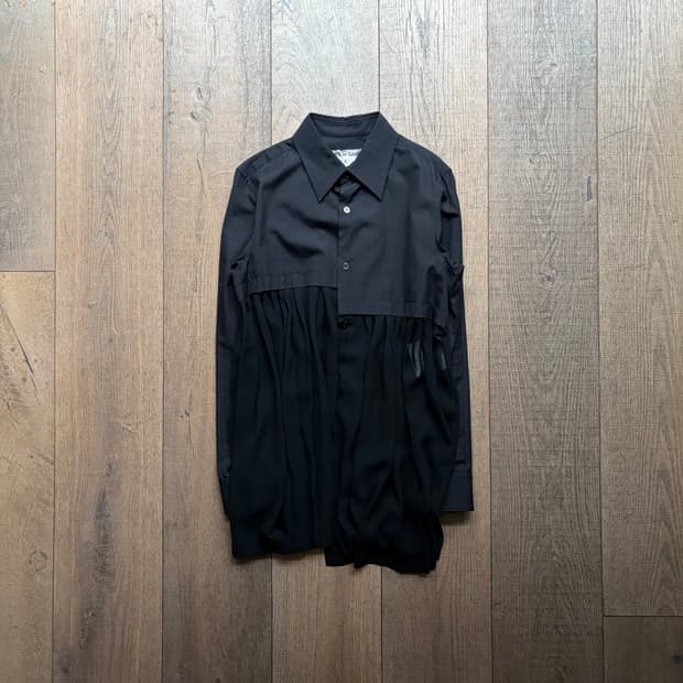 Sheer Asymmetry Docking Blouse