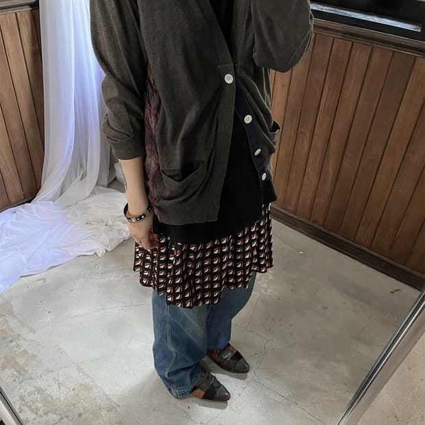 SACAI hybrid cardigan