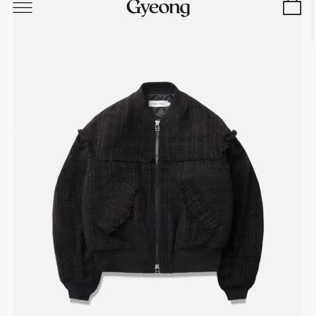 슬기 착용 Gyeong 트위드 블랙 봄버 자켓 