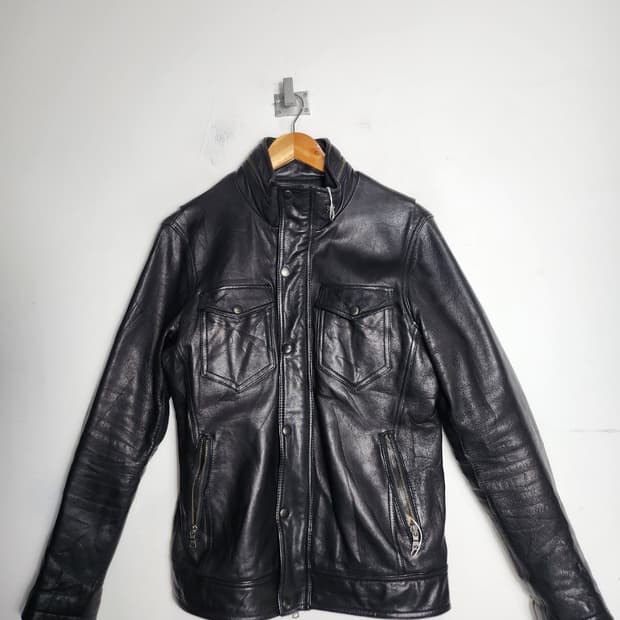 빈티지 블랙 가죽 자켓