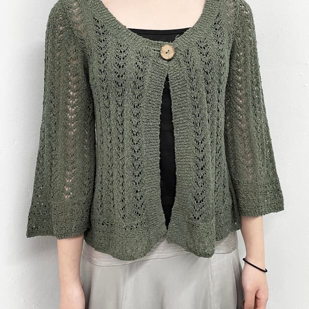 페어리 크로셰 버튼 가디건