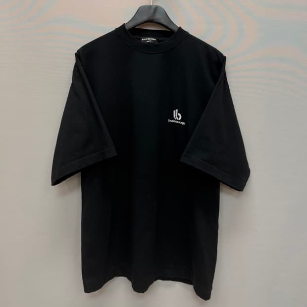 발렌시아가 스포티 B 로고자수 반팔티 (100) 