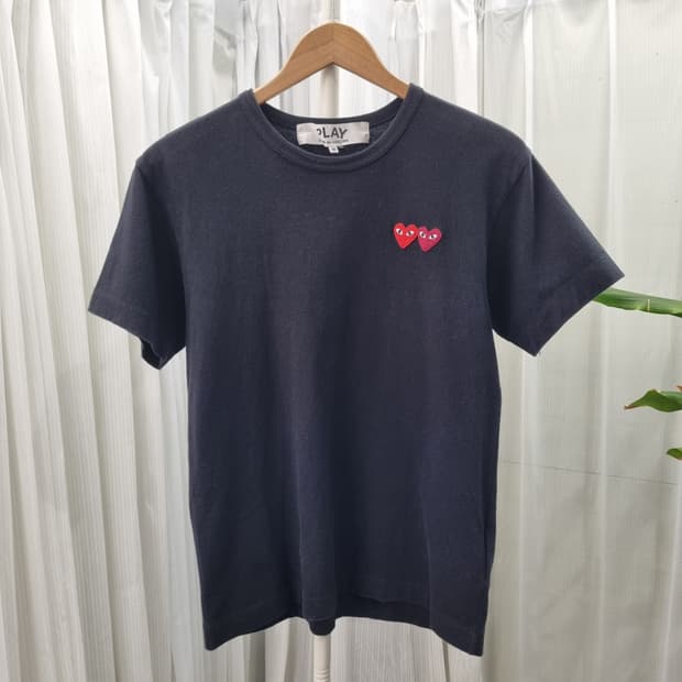 꼼데가르송 더블하트 와펜 반팔 티셔츠 1974