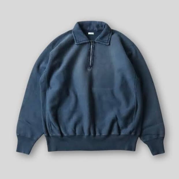 아프레쎄 26ss 빈티지 하프집업 스웻