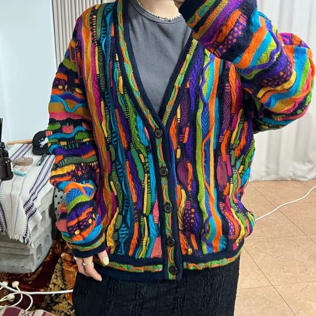 limnos 빈티지 케이블 니트 가디건 