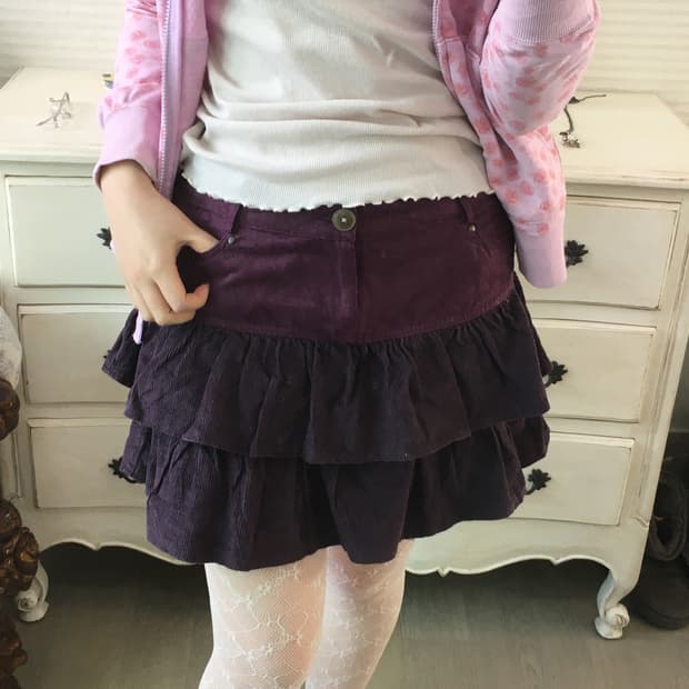 jpn vintage deep purple cancan skirt
