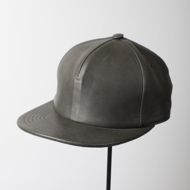 OS / Rick Owens 릭오웬스 레더 트러커 햇 카키