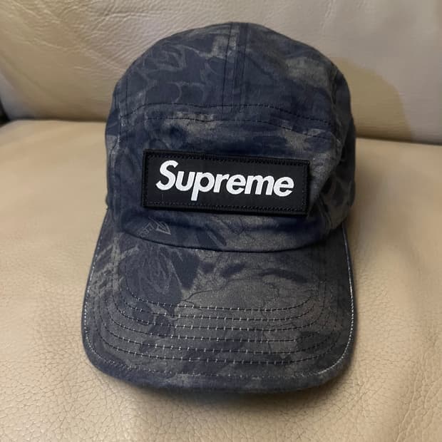 슈프림 밀리터리 캠프캡 블랙 프림1 카모 - 22SS