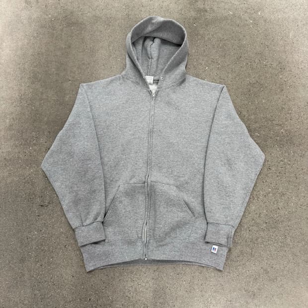 러셀 애슬레틱 빈티지 그레이 후드 집업