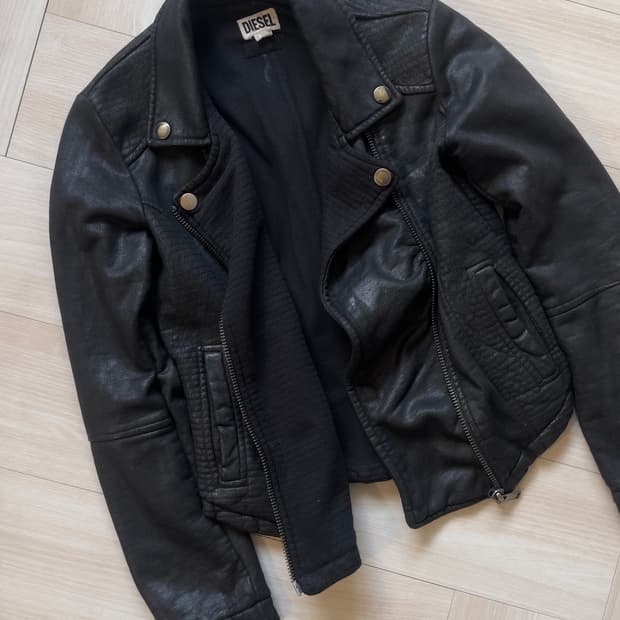 [DIESEL] biker leather jacket