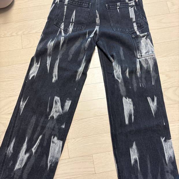 플레이버리즘 데님 워싱 카펜터 팬츠 m