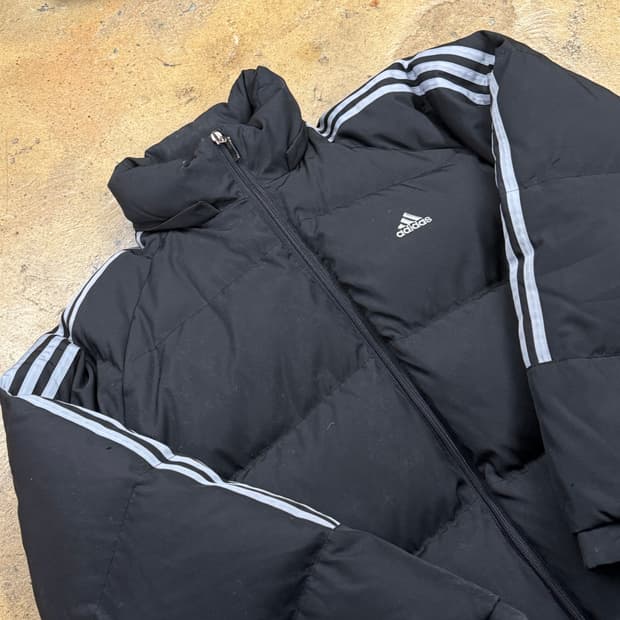 [정품/95] 아디다스 삼선 블랙 패딩 점퍼 b8