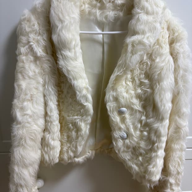 빈티지 크롭 퍼자켓 (베이지)