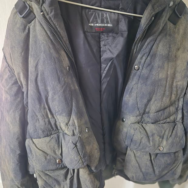 앤더슨벨x자라 베스트 봄버 자켓 카키
