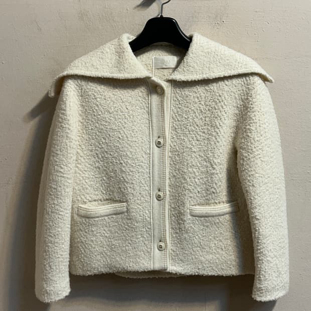 SJ SJ 아이보리 부클 카라 자켓