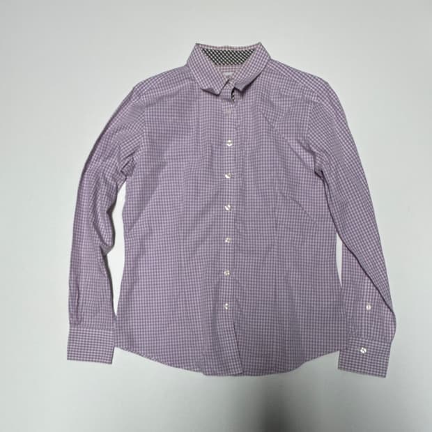 여성 브룩스브라더스 이쁜 연보라 체크 셔츠 s