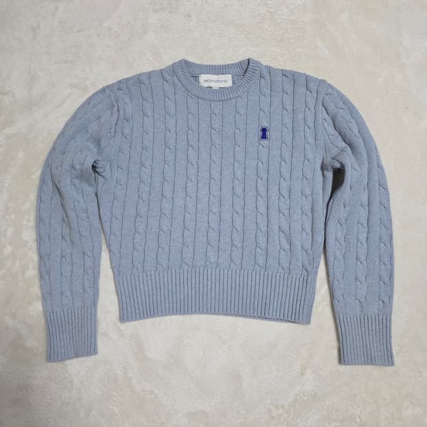 (XS)여성 세컨모놀로그 케이블 니트 