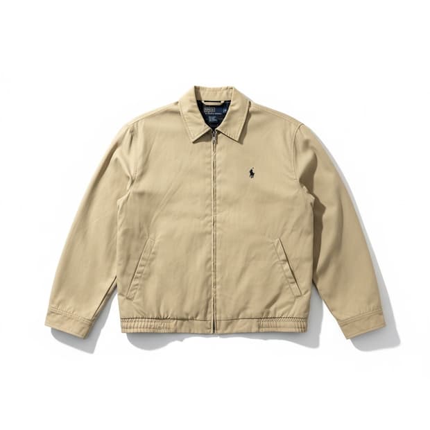 폴로 랄프로렌  베이지 폴리쉘 스윙톱 자켓 S