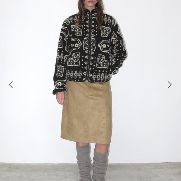 썬번프로젝트 페이즐리 플리스 집업