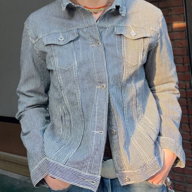 Vastic Hickory Stripe DenimTruckerJacket