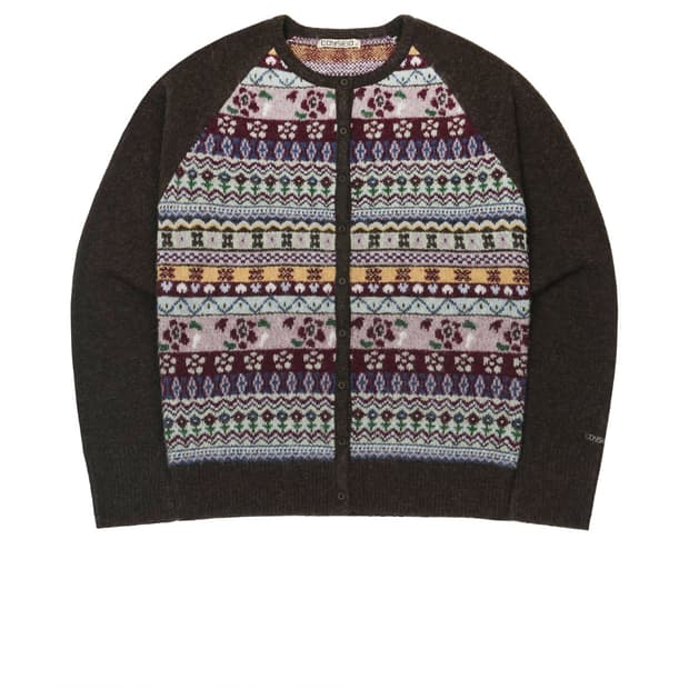 코이세이오cottage knit cardigan brown 1