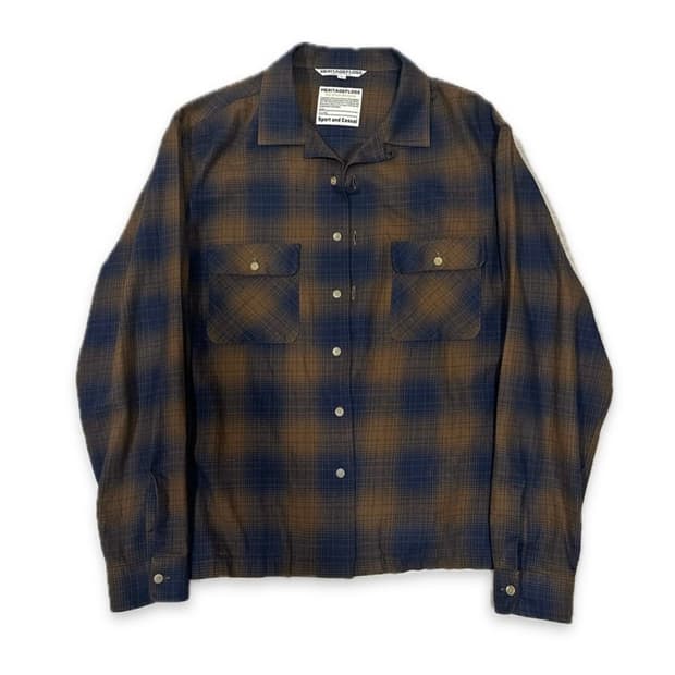 헤리티지플로스 플란넬 셔츠 브라운