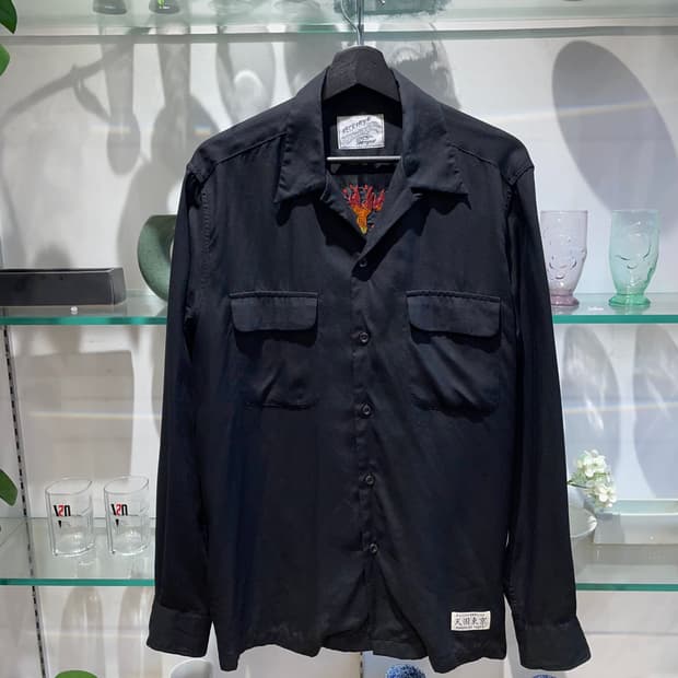 와코마리아 X 넥 페이스 camp collar shirt