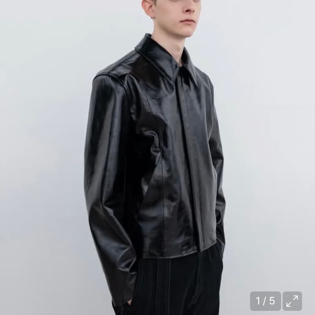 인사일런스 블랙 레더자켓 L 판매