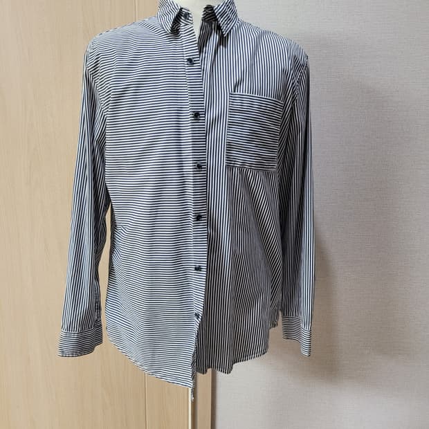 행텐 Hangten 남자 스트라이프 셔츠 105 네이비