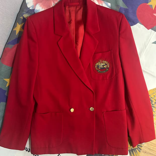버버리 레드 더블 블레이저