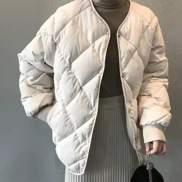 퀄팅 패딩 자켓[크림 xl]