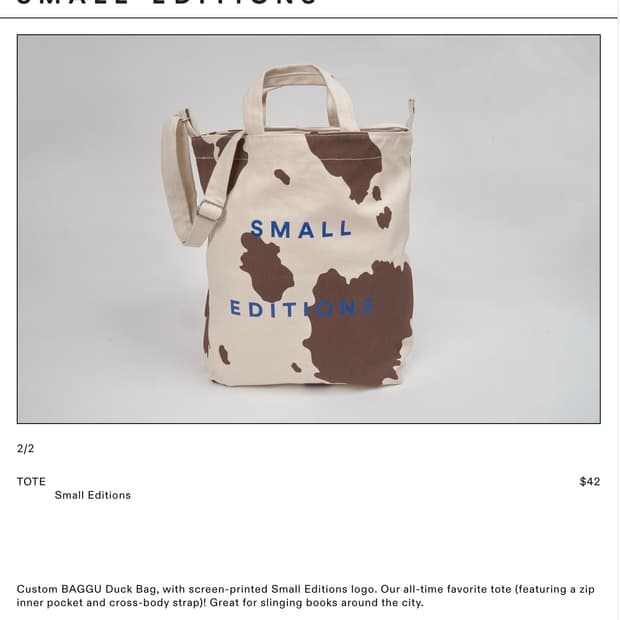 스몰 에디션즈 canvas tote bag