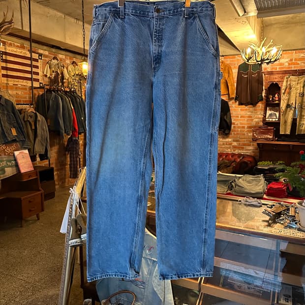 칼하트 데님 싱글니 워크 팬츠