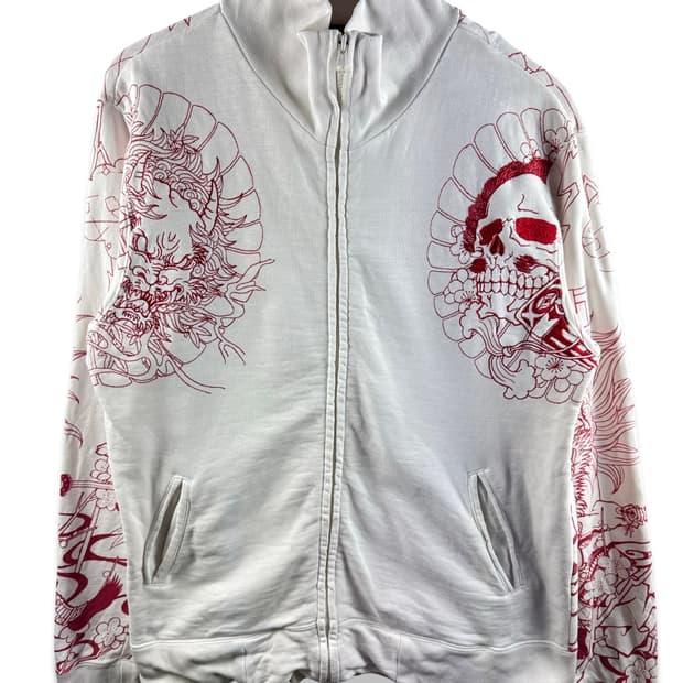 JPN 오리엔탈 스컬 사무라이 코튼집업2608