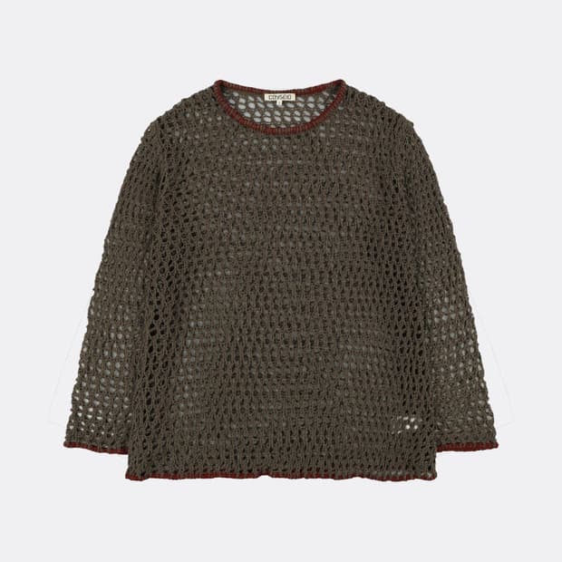 코이세이오 hole knit brown