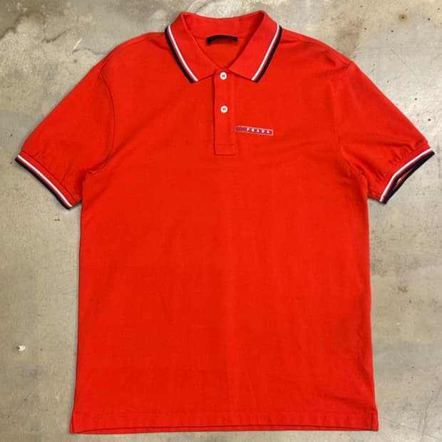 🫶🏻 프라다 Orange 카라 반팔티 🫶🏻