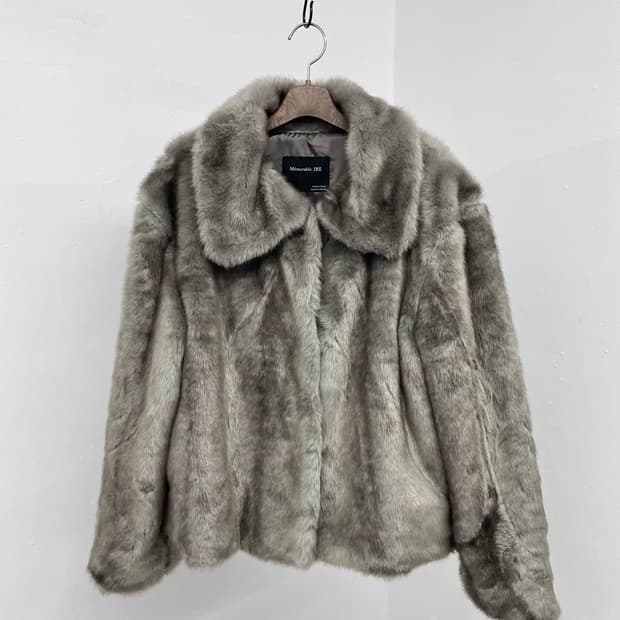 그레이 헤어리 퍼자켓