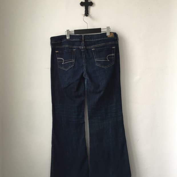 Denim boots cut pants