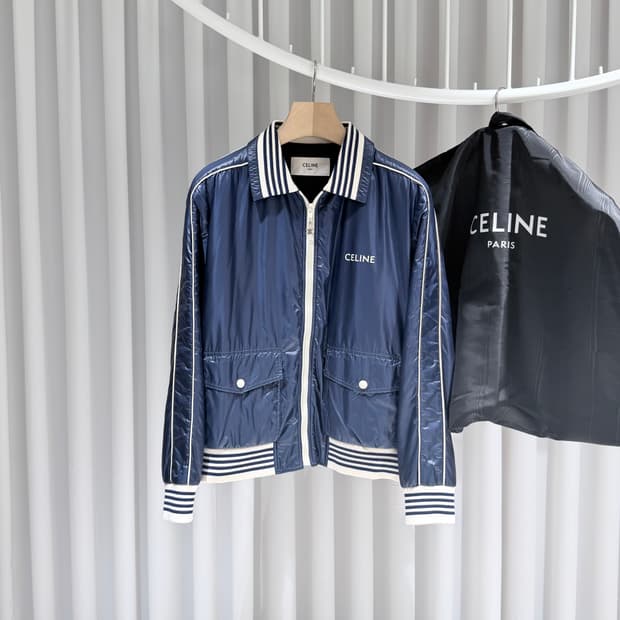 (A+/48) / 셀린느 라이트웨이트 나일론 봄버 블루종 자켓